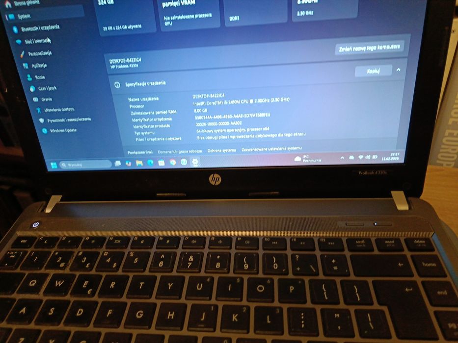 HP Probook 4330s wraz z oryginalnym pakietem biurowym Microsoft Office