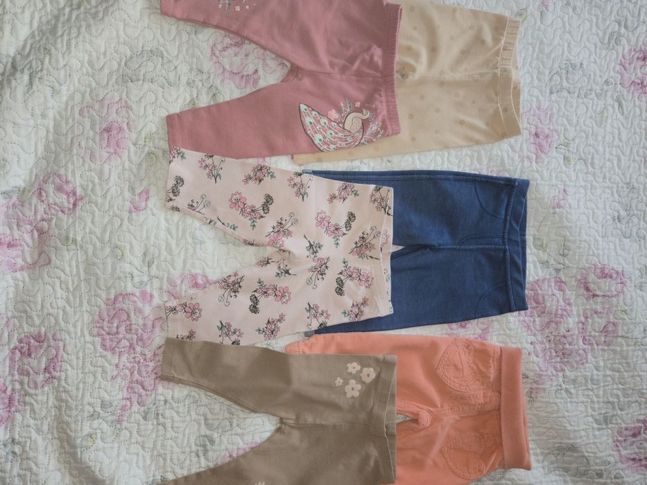 Spodnie laki legginsy 68- 74 6 par