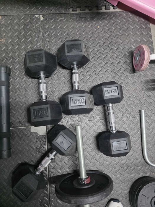 Halters e banco de ginásio (como novos)