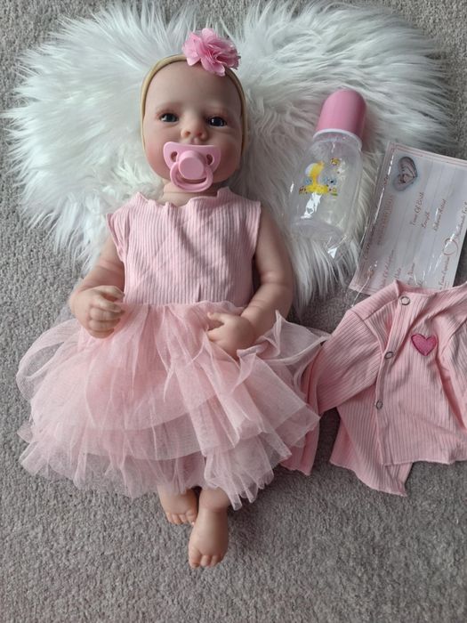 Lalka reborn robiona na podobieństwo dziecka, bobasa nowa, 46 cm w zes