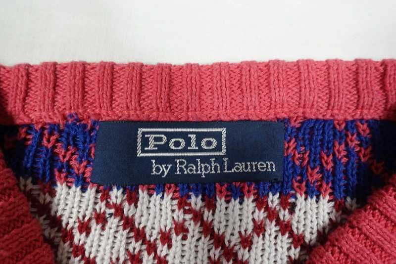 Polo Ralph Lauren Sweater Ski Świąteczny Narty Len Unikat M
