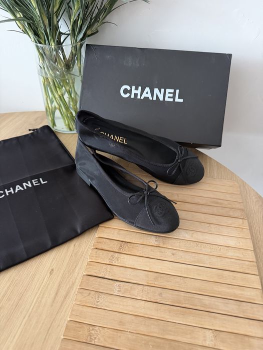 Balerinki Chanel Espadryle CC Mokasyny