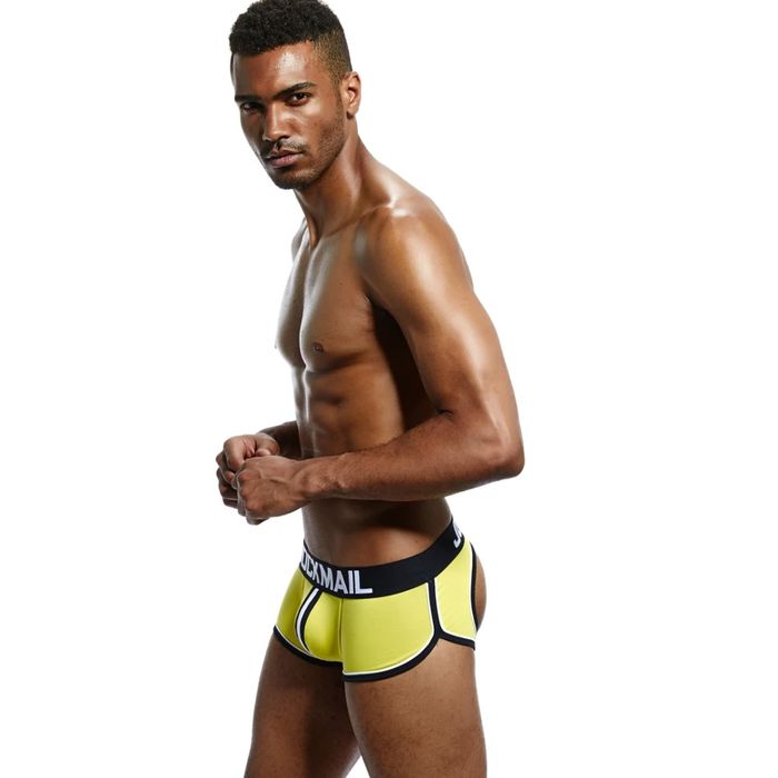 Mocno zabudowane jockstrapy z przodu a z tyłu goła pupa JOCKMAIL - L