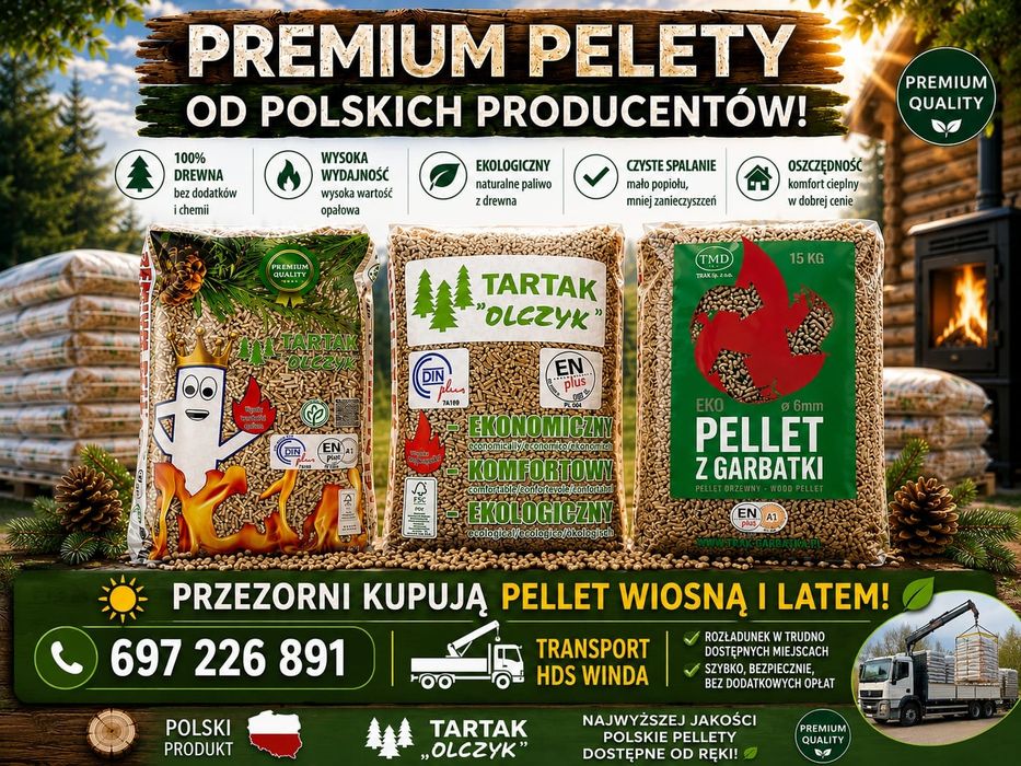 Pellet Pelet Olczyk Garbatka 2330/t Zapewniamy Transport HDS Wind