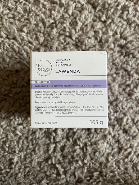 Be Beauty musująca kula do kąpieli duża 165g z suszoną lawenda