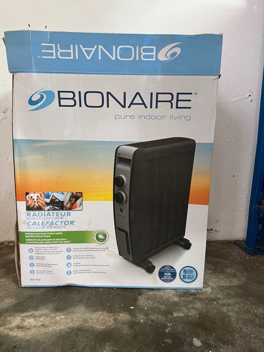Aquecedor elétrico Bionaire BOF1500 | 1500W | Oil-Free | Como novo