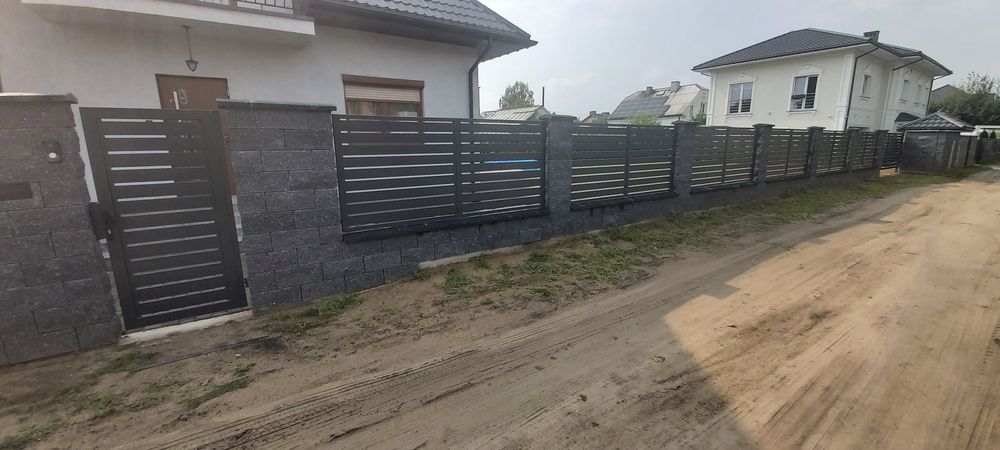 Ogrodzenie kompleksowo brama harmonijkowa przęsła  joniec