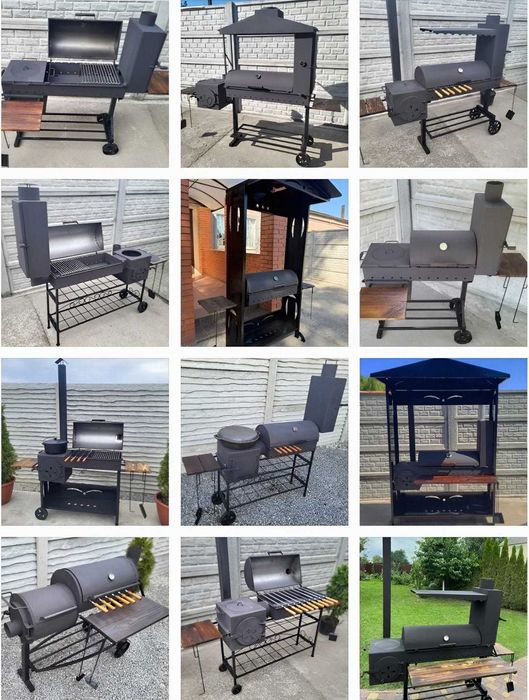 • 4мм! Подвійне Усилення! Мангал 4в1 з Дахом! Смокер та Піч під Казан