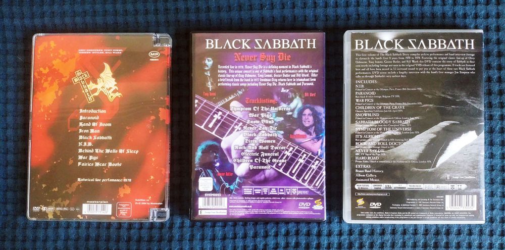 Black Sabbath 3 DVDs