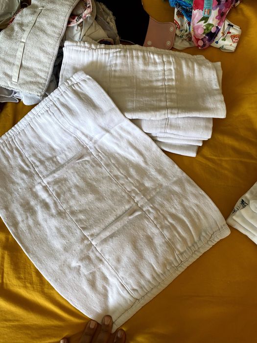 Mega Lote Fraldas de Pano Reutilizáveis (Bambino Mio, Petit Lulu, Elinfant) + Acessórios