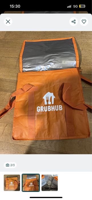 Saco térmico transporte entrega comida Grubhub - Novo