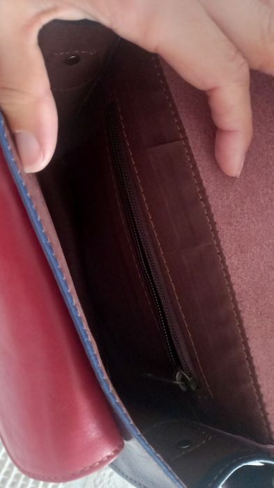 Mala em pele, artesanal