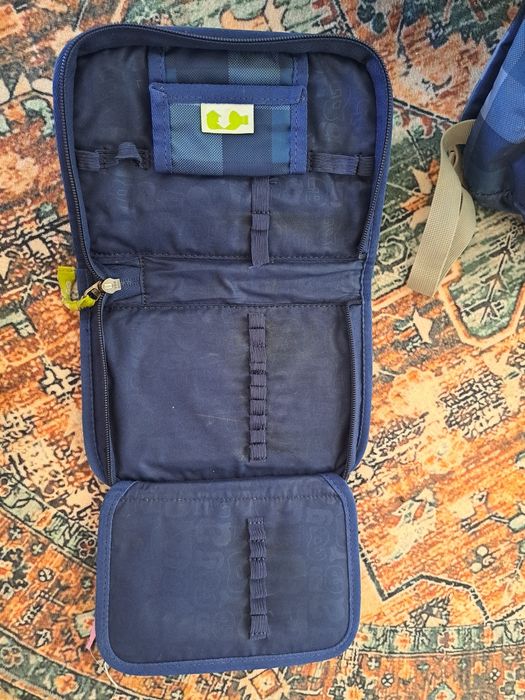 Plecak szkolny Ergobag – ergonomiczny, granatowo-limonkowy