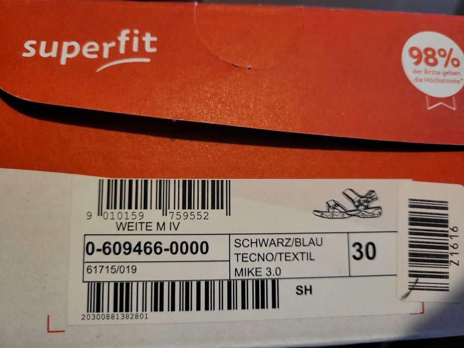Sandały SUPERIT chłopięce rozmiar 30