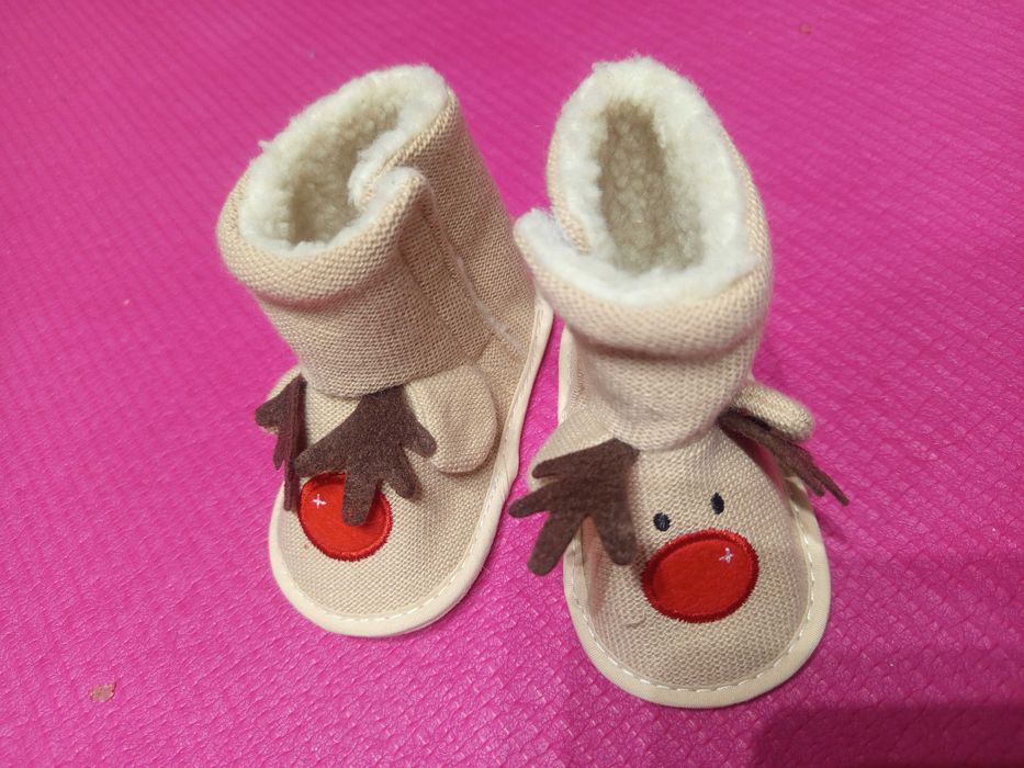 Ciepłe buciki Reniferki - rozmiar 18