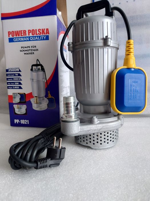 Mocna Pompa do brudnej wody 25 000 L/h z pływakiem Zatapialna na wąż 1 cal (25 mm)