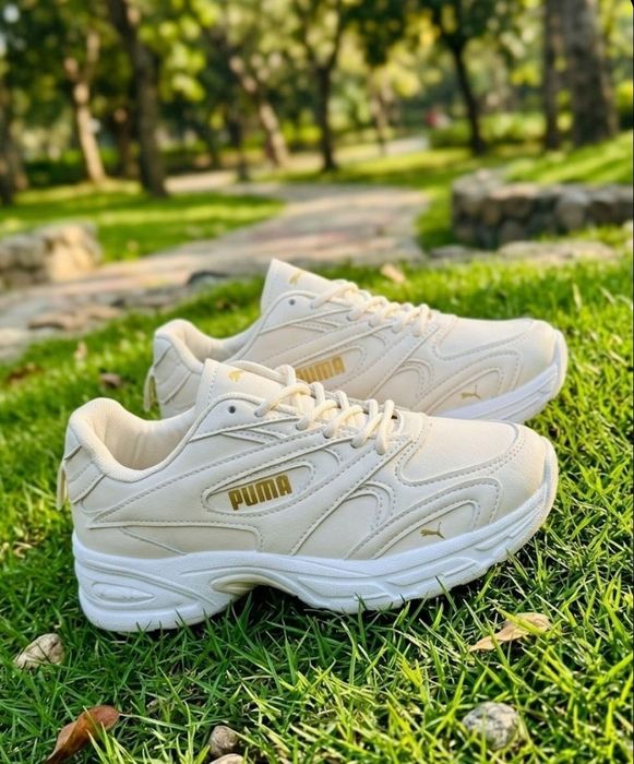 Жіночі весняні кросівки Puma/натуральна шкіра/бежеві кросівки пума