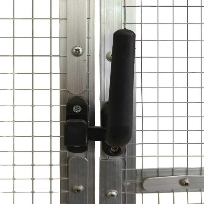 Woliera srebrna 179x100x185 cm, aluminium