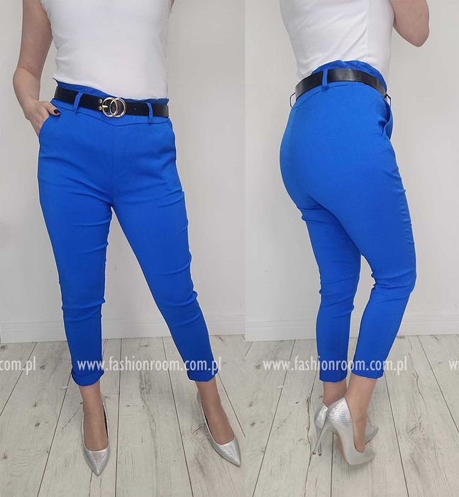 NOWE Tu rozmiar S 36 Cygaretki GRATIS PASEK spodnie przed kostkę 7/8 włoski producent 6 kolorów rozmiary S M L XL XXL Tu kupujesz kolor  CHABER