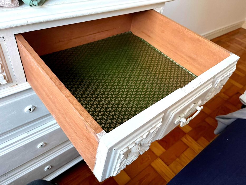 Conjunto de mobília de quarto em madeira maciça