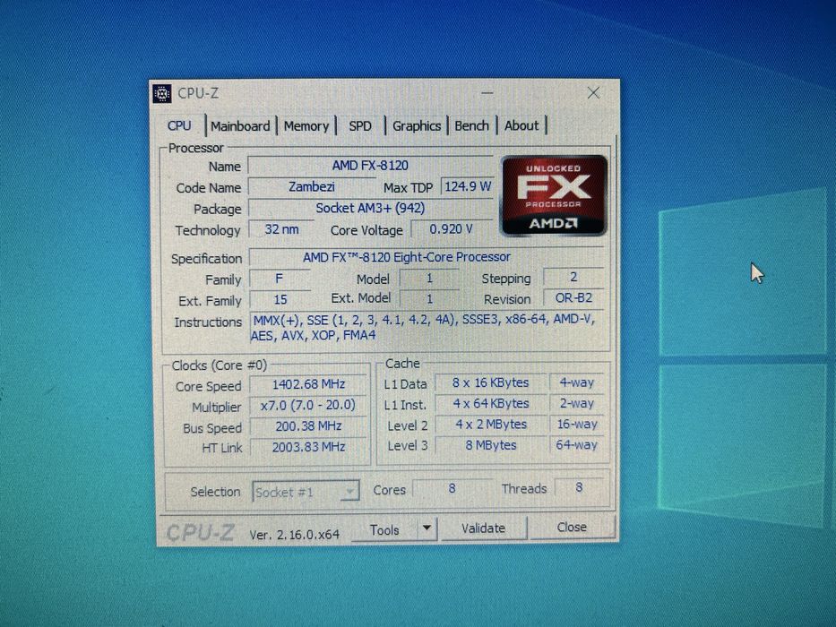 Комплект материнська плата AM3+ (8ядер)