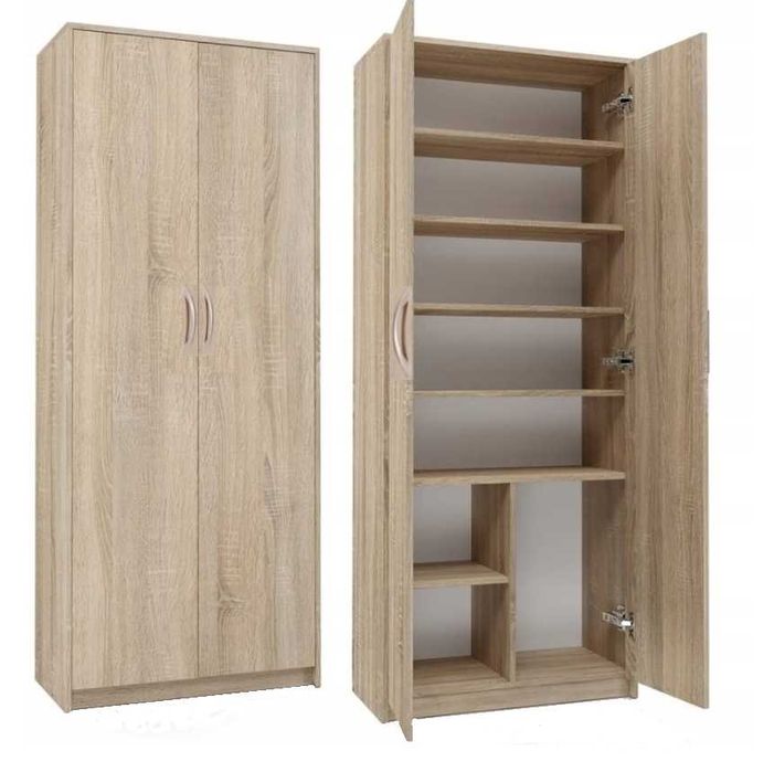 Szafa ubraniowa 74cm z półkami SARA. Dąb Sonoma Dąb Artisan Dostawa Cała Polska!