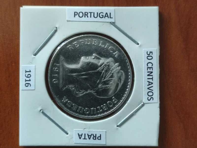 Moeda 50 centavos *1916* PRATA - Portugal