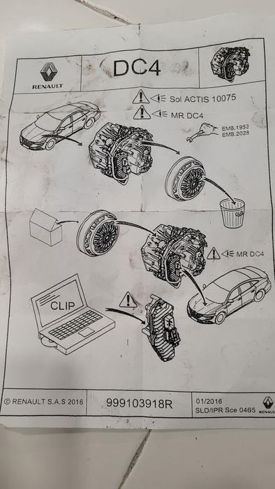 Dupla embraiagem para Caixa DC4 Renault