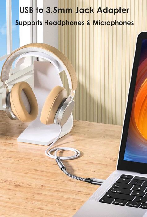Adapter Audio z USB na Jack 3,5 mm - Karta Muzyczna USB - NOWY -
