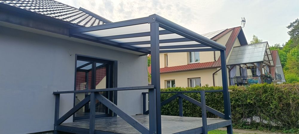 Zadaszenia tarasowe aluminiowe 3*2.5 Poliwęglan mleczny 16mm Niska cen