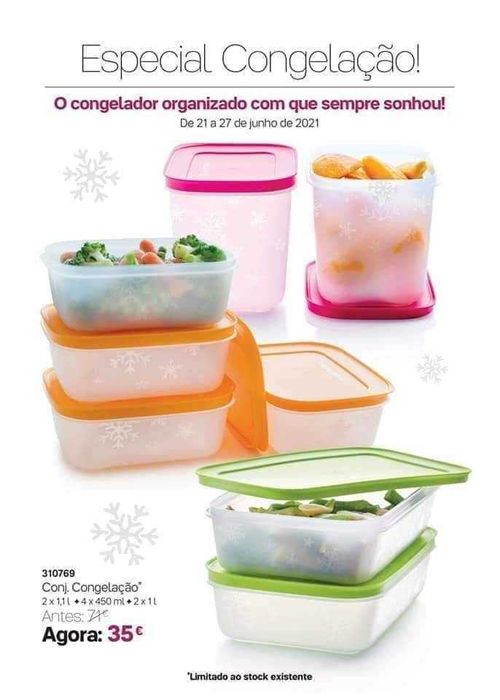 8 Caixas de Congelação Tupperware