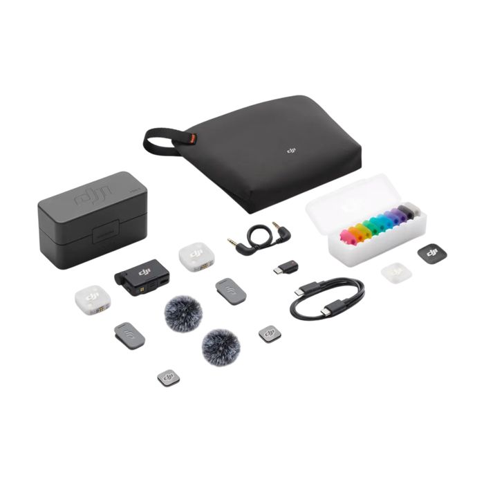 Мікрофонна система DJI Mic Mini 2 [2 TX + 1 RX + Charging Case] друге покоління з кольоровими накладками в комплекті