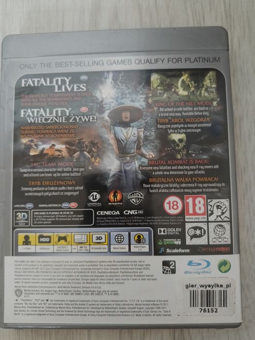 Gra na PS3 Mortal kombat