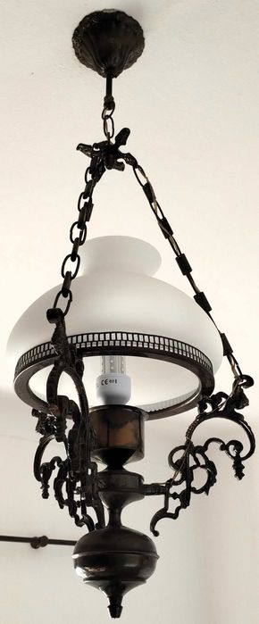 Candeeiro Vintage - Metal e Vidro