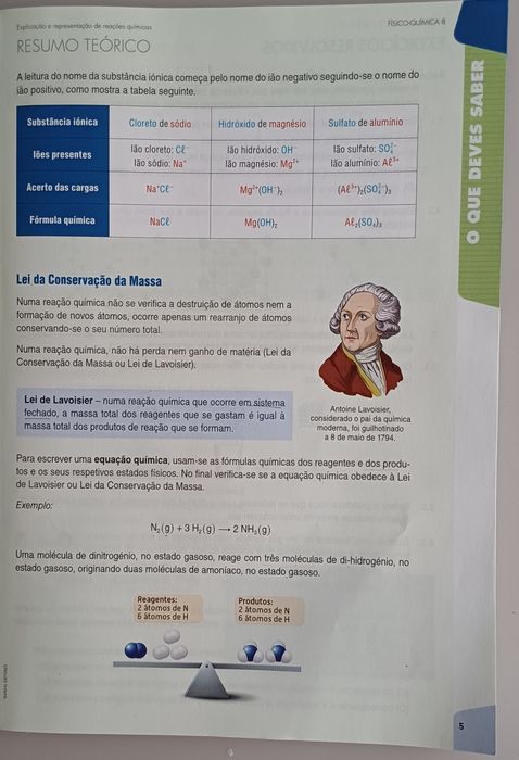 Livro de apoio escolar "Preparar os testes Físico-Química 8"