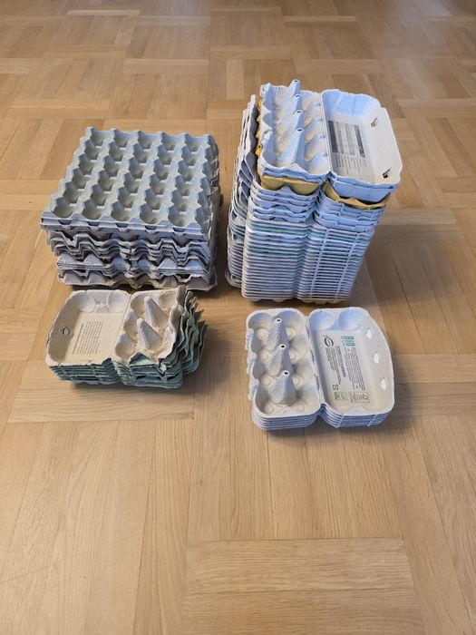 Zestaw 66 sztuki Wytłoczki na jajka wytłaczanki na 15, 10, 8, 6 jajek