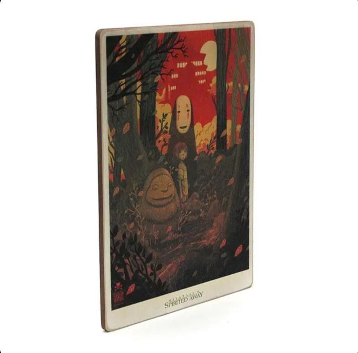 Деревянный постер аниме Унесенные призраками