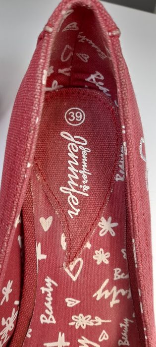 Buty damskie 39 kobiece czerwone na platformie jennifer&jennifer