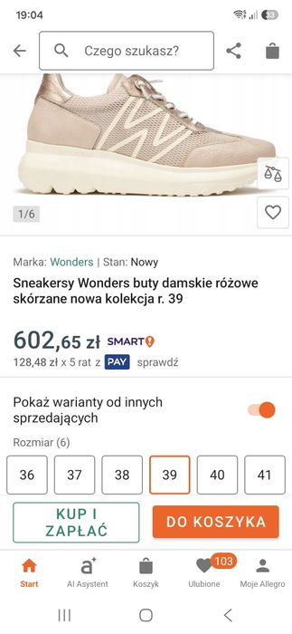Buty damskie Wonders rozm.38
