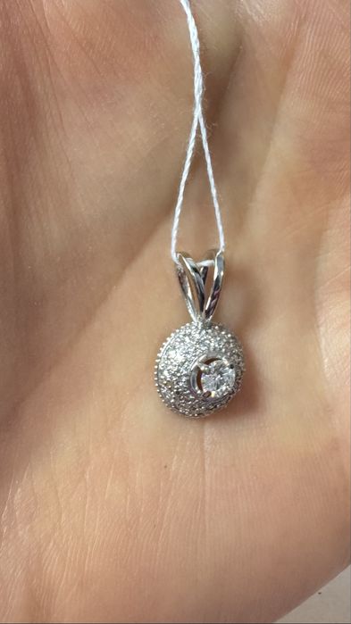 Золота підвіска 585 з натуральними діамантами