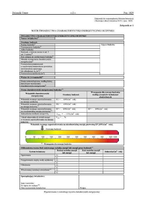 Świadectwa Charakterystyki Energetycznej Budynków
