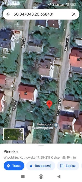 Sprzedam działkę Kielce ul. Kutnowska - Ostra Górka 769 m2