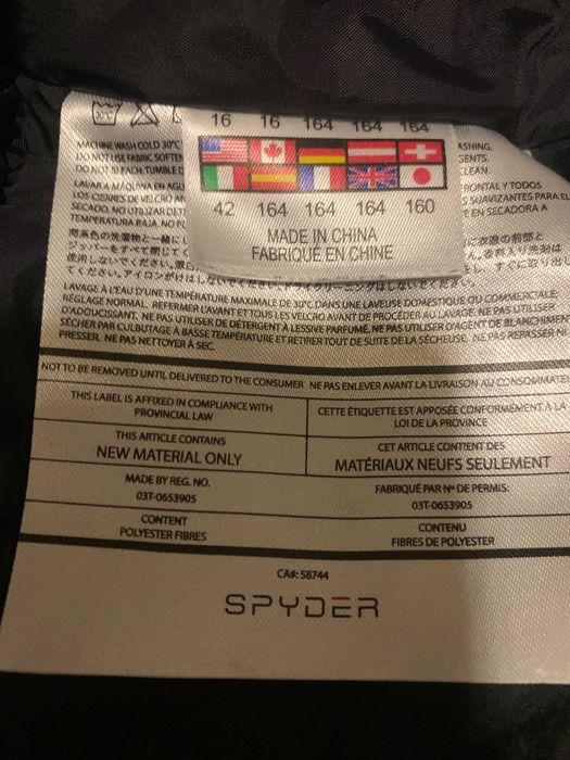 Spider kurtka narciarska juniorska (roz.  na 16 lat, wzrost 176 cm)