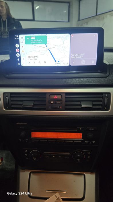 Tela Android 14 com GPS BMW E90 E91 E92 E93 + Idrive incluído.