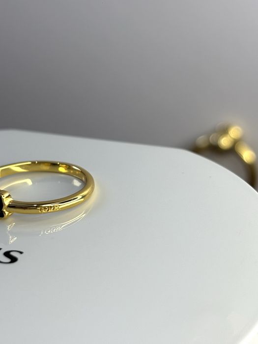 TOUS pierścionek Glory onyks srebro 925