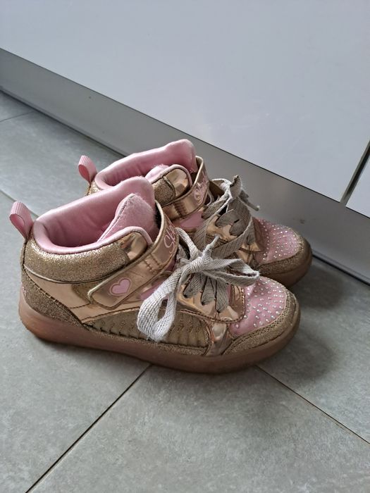 Adidasy,  sneakersy,półbuty Skechers  różowo-zlote