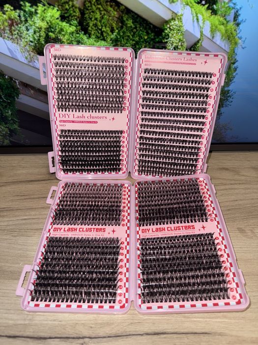 Вії (ресницы) для самостійного нарощення,пучкові вії,клей для вій