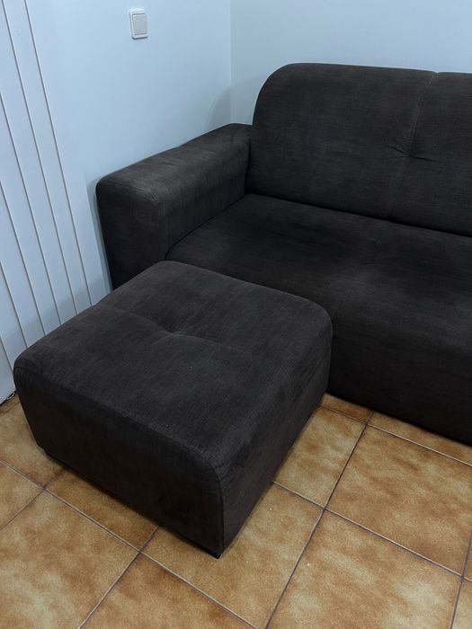 Sofá de 3 lugares com opção de chaise longue
