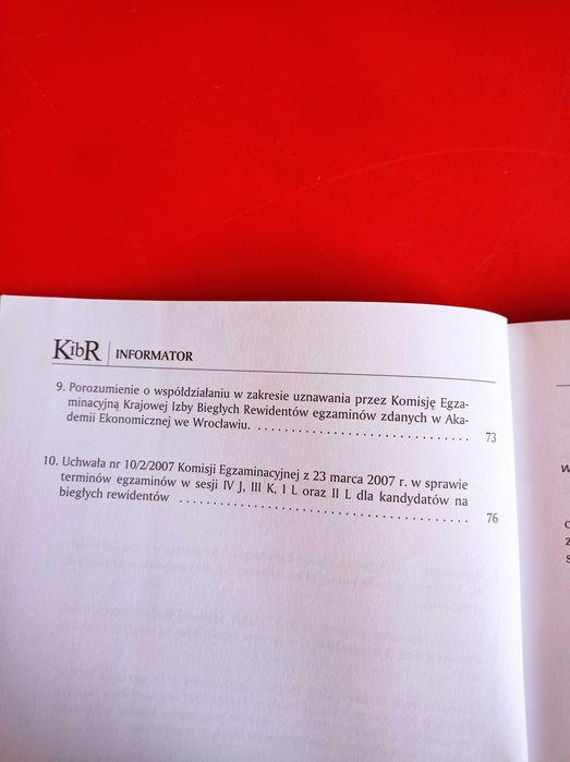 Informator dla kandydatów na biegłych rewidentów, KIBR
