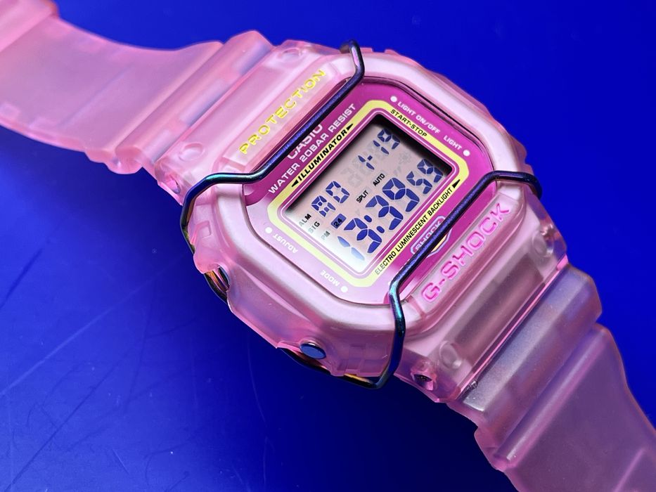 Casio G-SHOCK DW-5600 custom pink jelly